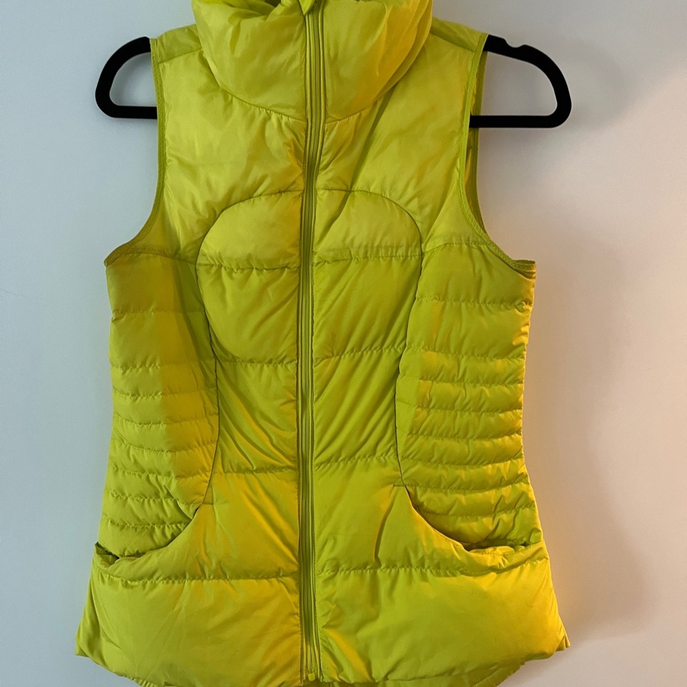 Lululemon Yellow Fluffin Awesome Puffer Vest